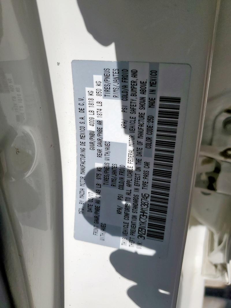 2017 MAZDA 3 SPORT - 3MZBN1K73HM138745