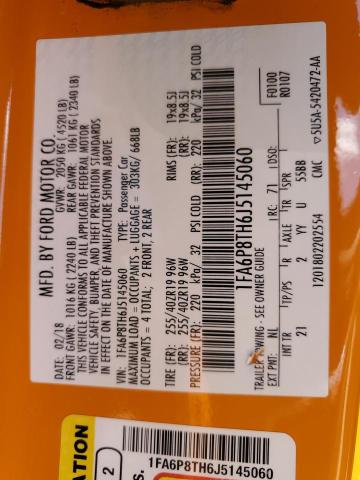 2018 FORD MUSTANG 1FA6P8TH6J5145060
