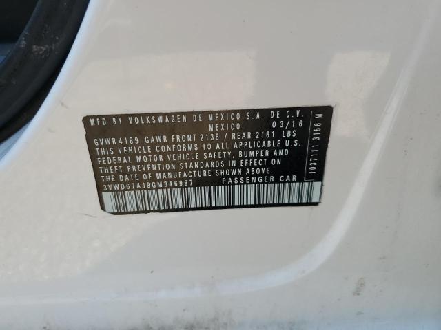 2016 VOLKSWAGEN JETTA SE 3VWD67AJ9GM346987