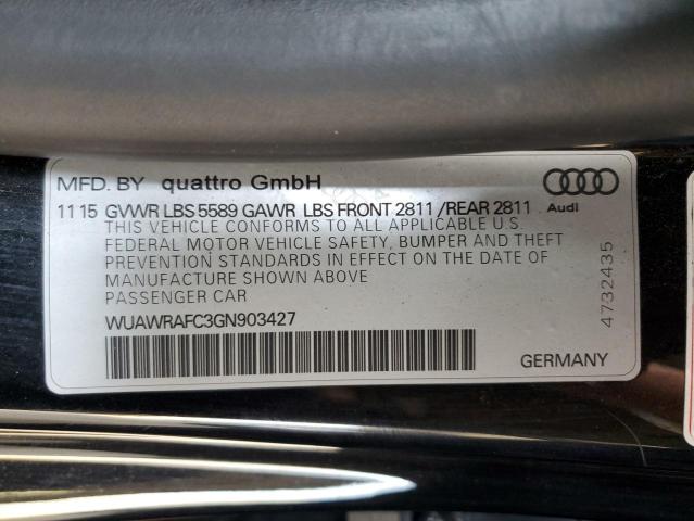 2016 AUDI RS7 PERFOR WUAWRAFC3GN903427