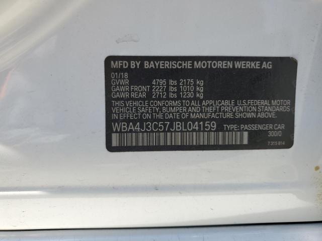 2018 BMW 430XI GRAN WBA4J3C57JBL04159
