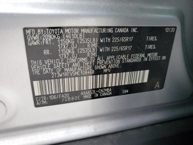 2021 TOYOTA RAV4 XLE - 2T3W1RFV5MC108468