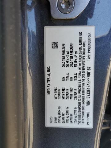 2023 TESLA MODEL 3 5YJ3E1EA9PF706157