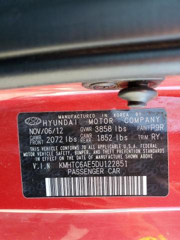 2013 HYUNDAI VELOSTER TURBO - KMHTC6AE5DU122851