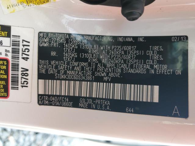 2013 TOYOTA SIENNA LE - 5TDKK3DC6DS343861