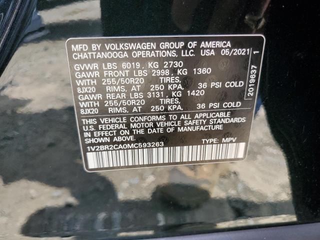 2021 VOLKSWAGEN ATLAS SEL 1V2BR2CA0MC593263