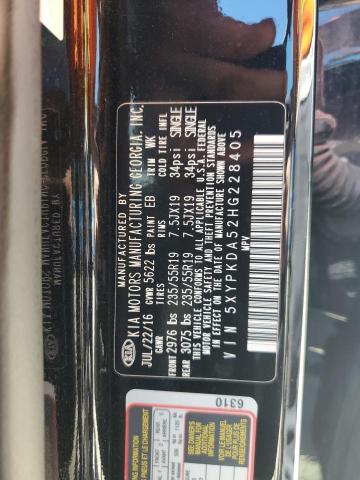 2017 KIA SORENTO SX 5XYPKDA52HG228405