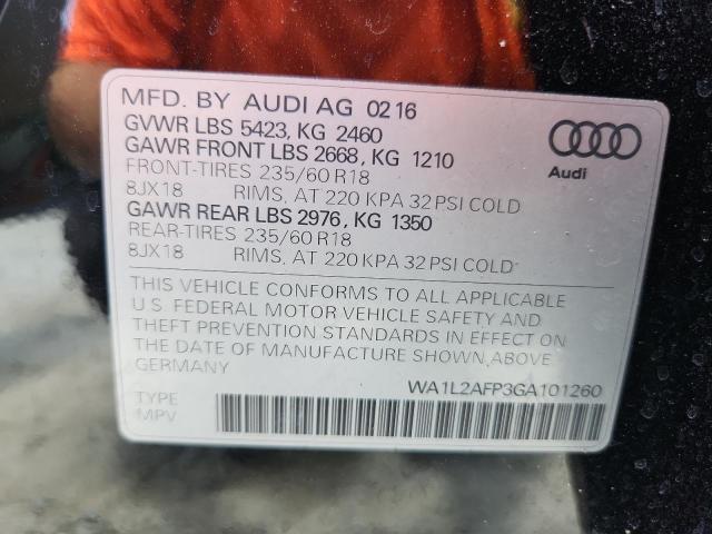2016 AUDI Q5 PREMIUM WA1L2AFP3GA101260