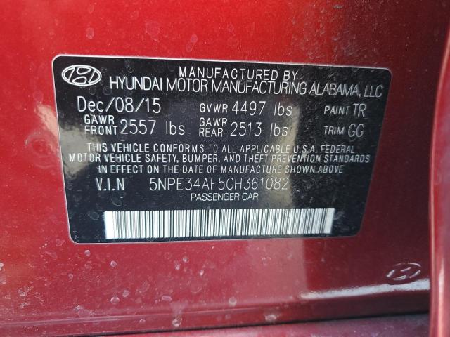 2016 HYUNDAI SONATA SPO 5NPE34AF5GH361082