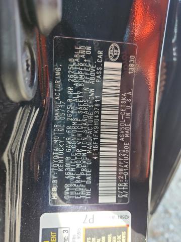 2017 TOYOTA CAMRY LE 4T1BF1FK9HU437811