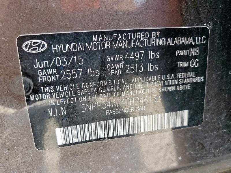 2015 HYUNDAI SONATA SPO - 5NPE34AF4FH246133
