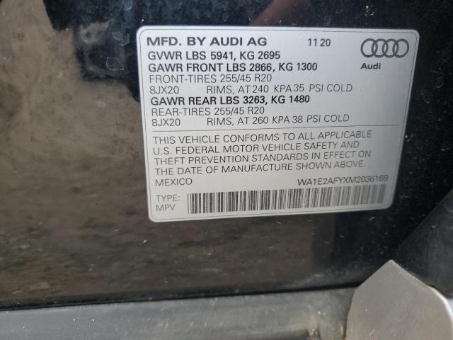 2021 AUDI Q5 E PREMI WA1E2AFYXM2036169