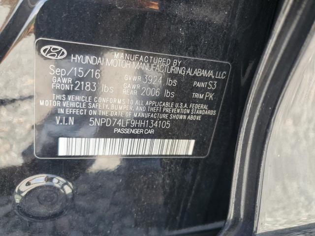 2017 HYUNDAI ELANTRA SE - 5NPD74LF9HH134105