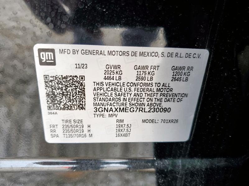 2024 CHEVROLET EQUINOX RS 3GNAXMEG7RL230090