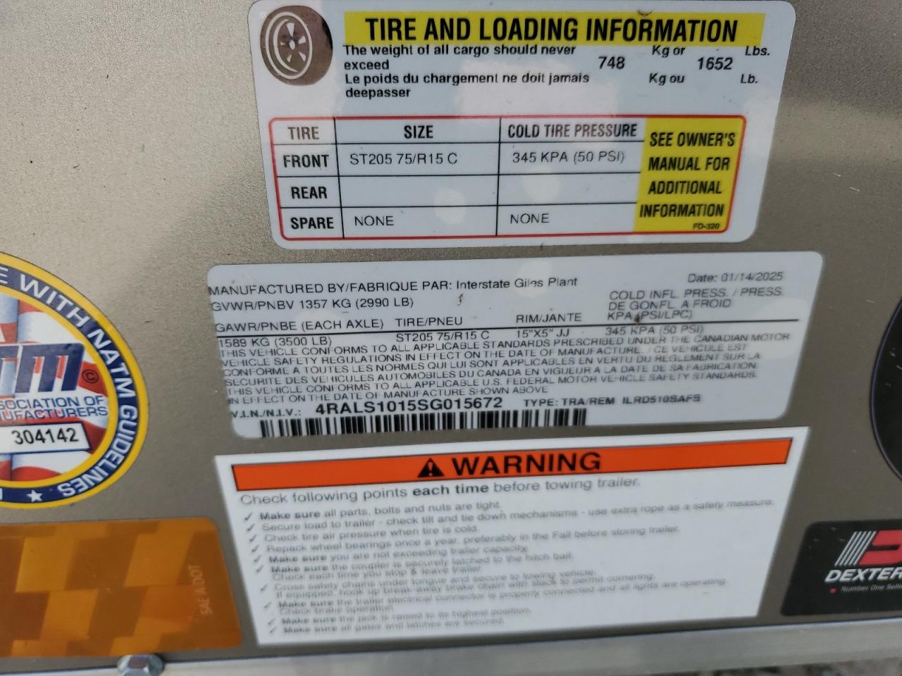 Lot #3213710327 2025 INTERSTATE UNKNOWN