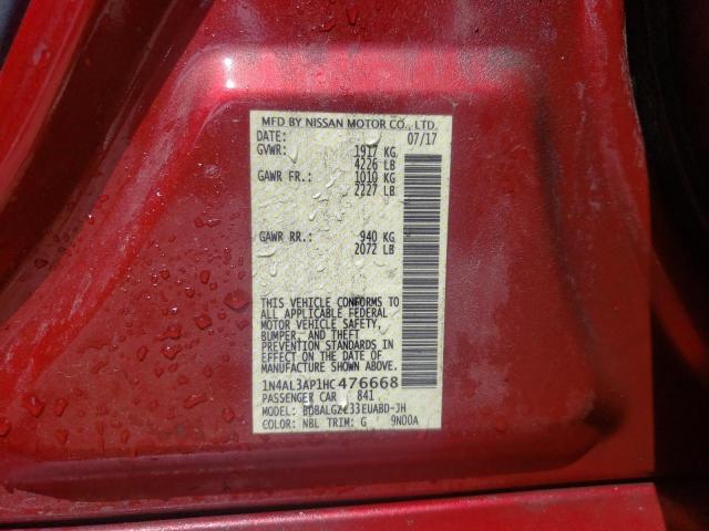2017 NISSAN ALTIMA 1N4AL3AP1HC476668