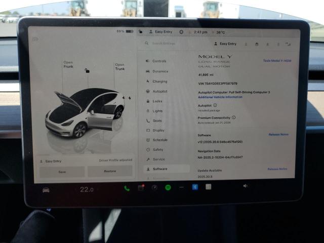 2023 TESLA MODEL Y 7SAYGDEE3PF587979