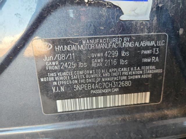 2012 HYUNDAI SONATA GLS - 5NPEB4AC7CH312680