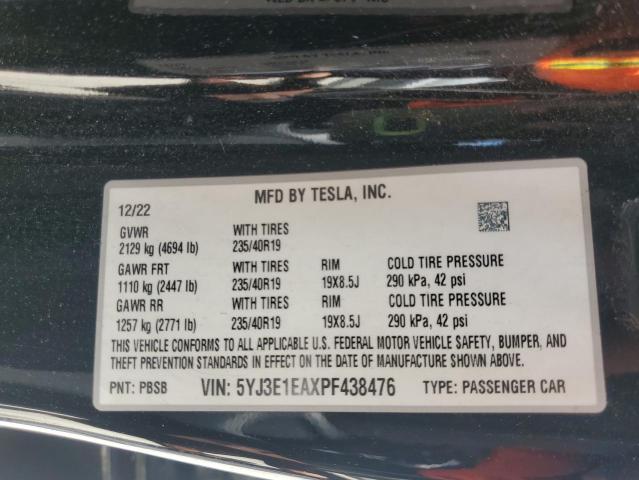 2023 TESLA MODEL 3 5YJ3E1EAXPF438476