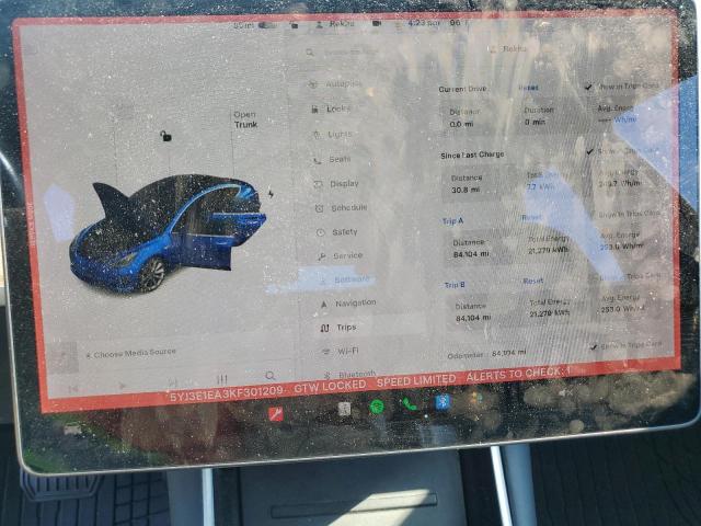 2019 TESLA MODEL 3 5YJ3E1EA3KF301209
