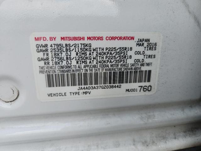 2016 MITSUBISHI OUTLANDER SE JA4AD3A37GZ038442