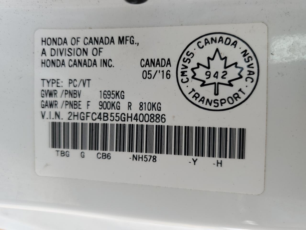 Honda Civic lx 2016