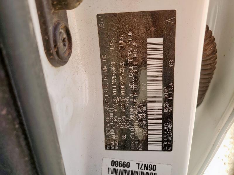 2021 TOYOTA SEQUOIA PL 5TDGY5B13MS186114