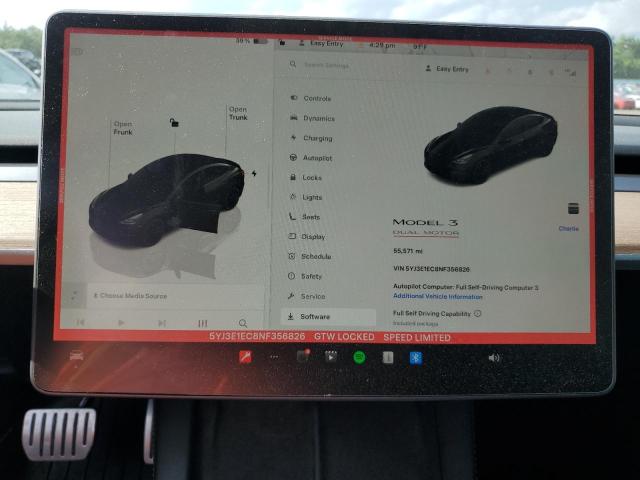 2022 TESLA MODEL 3 5YJ3E1EC8NF356826