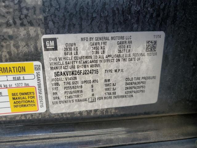 2015 BUICK ENCLAVE - 5GAKVBKD5FJ224715