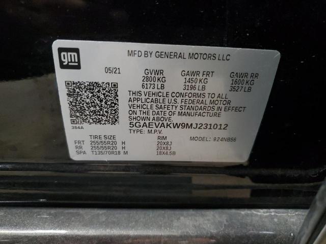 2021 BUICK ENCLAVE ES 5GAEVAKW9MJ231012