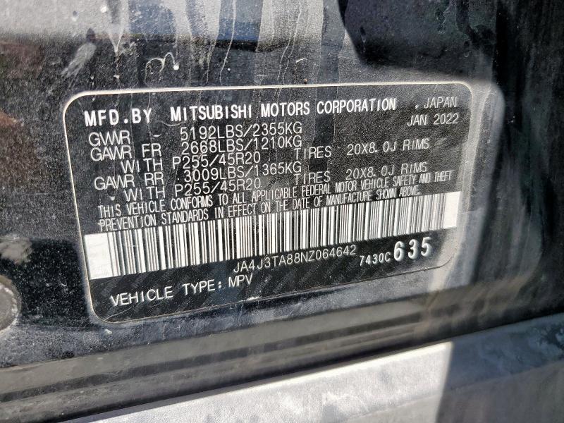 2022 MITSUBISHI OUTLANDER ES JA4J3TA88NZ064642