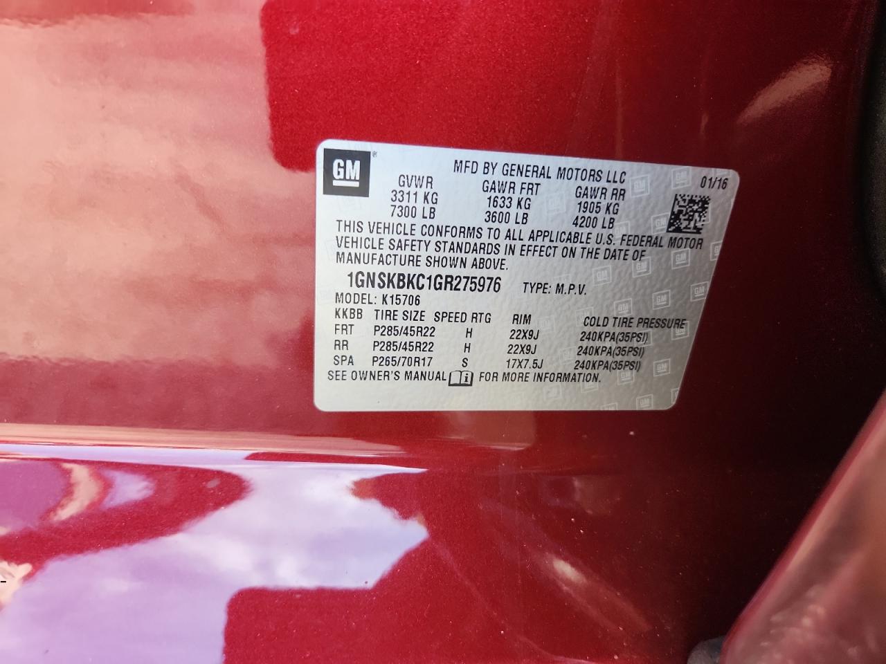 CHEVROLET TAHOE K1500 LT