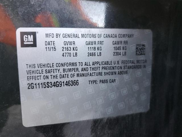 2016 CHEVROLET IMPALA LT - 2G1115S34G9146366