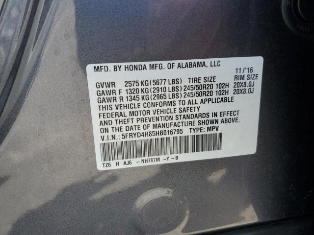 2017 ACURA MDX ADVANC 5FRYD4H85HB016795