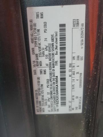 2019 FORD TRANSIT T- - 1FBZX2CG0KKA18954