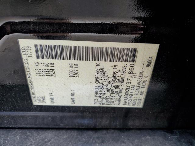 2020 NISSAN MAXIMA SL 1N4AA6DV2LC371860