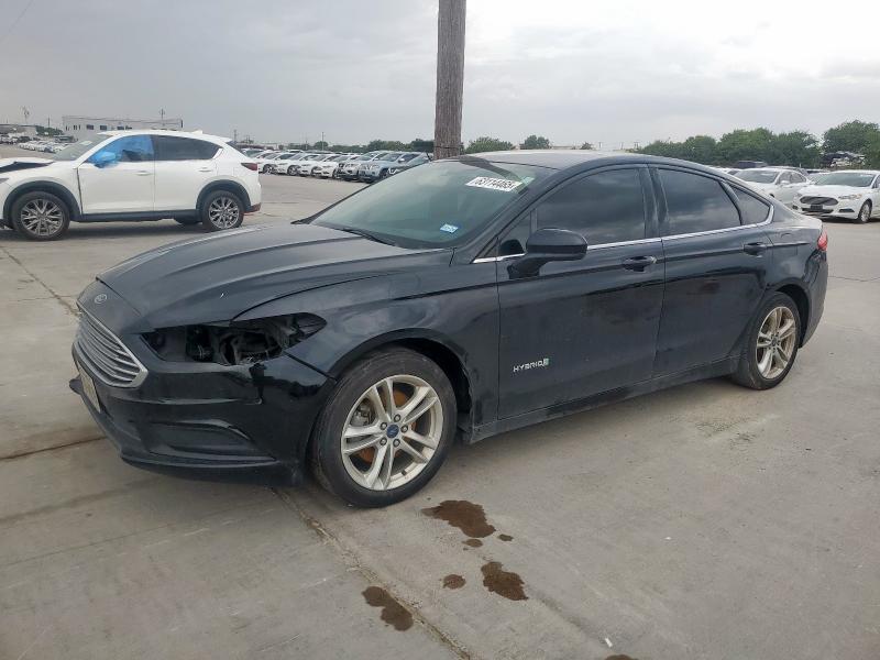 FORD FUSION SE 2018 black  hybrid engine 3FA6P0LU4JR140256 photo #1