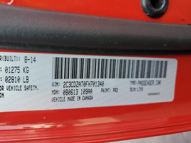 2015 DODGE CHALLENGER - 2C3CDZAT0FH701340