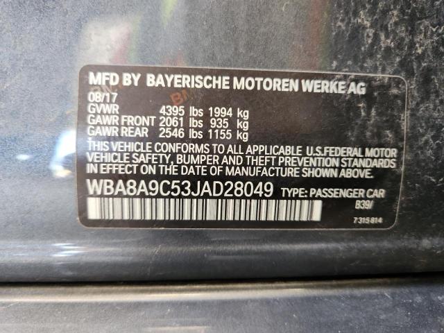 2018 BMW 320 I WBA8A9C53JAD28049