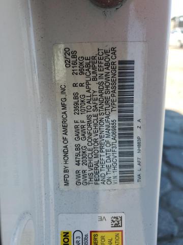 2020 HONDA ACCORD SPORT 1HGCV1F37LA069855