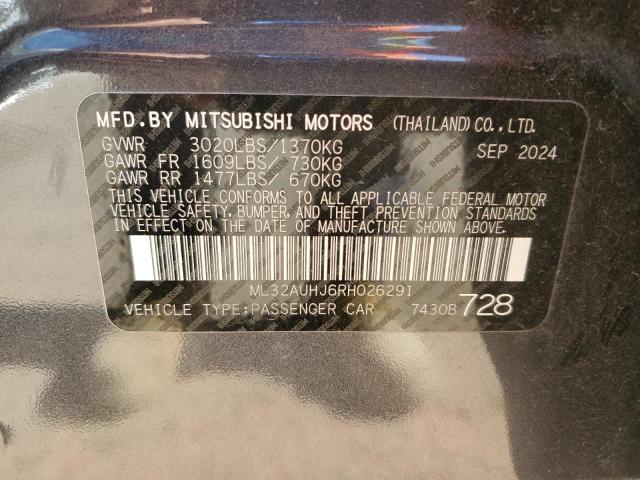 2024 MITSUBISHI MIRAGE ES ML32AUHJ6RH026291