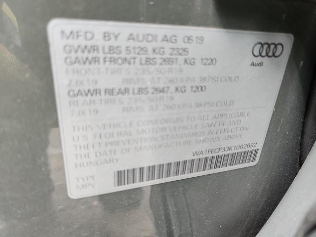 2019 AUDI Q3 PRESTIG WA1FECF33K1062692