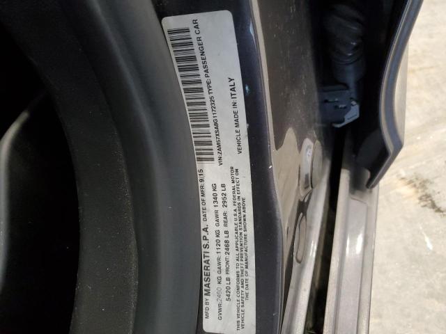2016 MASERATI GHIBLI ZAM57XSA8G1172325