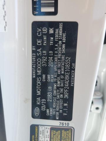 2019 KIA FORTE FE 3KPF24AD8KE108552