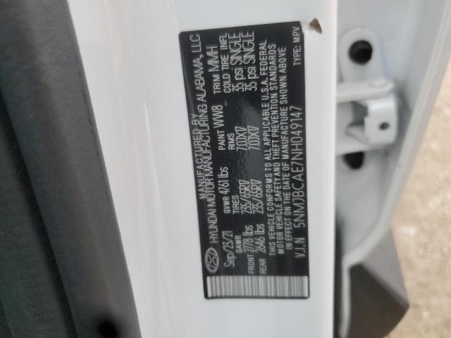 2022 HYUNDAI TUCSON SEL 5NMJBCAE7NH049147