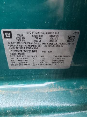 2015 CHEVROLET SILVERADO K1500 1GCVKPEC9FZ370265