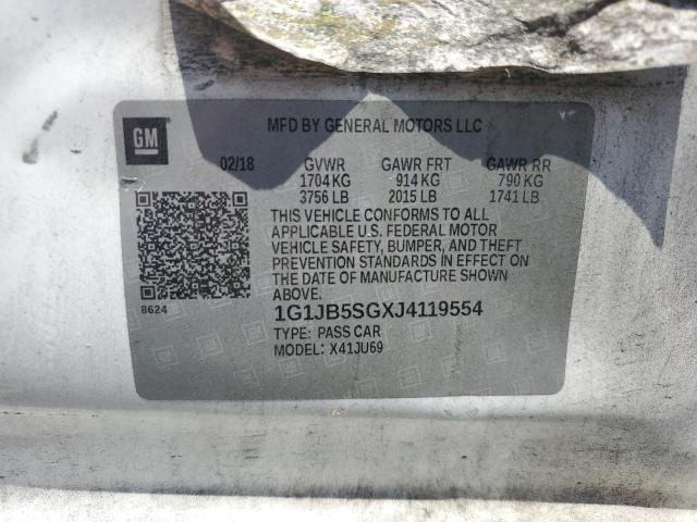 2018 CHEVROLET SONIC LS 1G1JB5SGXJ4119554