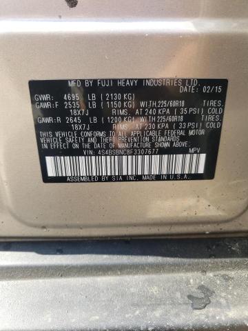 2015 SUBARU OUTBACK 2. 4S4BSBNC8F3307677