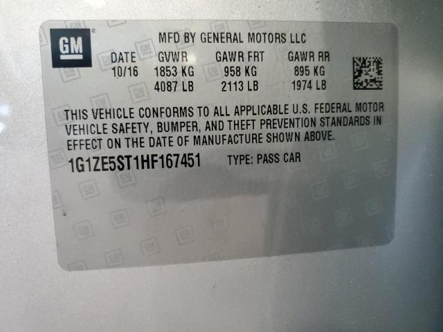 2017 CHEVROLET MALIBU LT - 1G1ZE5ST1HF167451