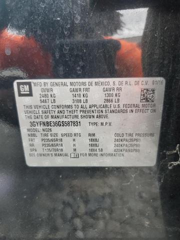 2016 CADILLAC SRX LUXURY 3GYFNBE36GS587831